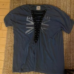 Furst of a Kind Vintage England tee with lacing